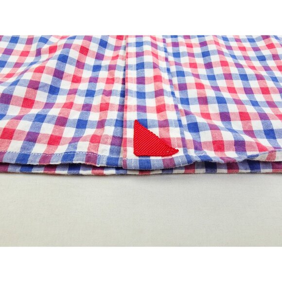 Untuckit Size Small Slim Fit Mens Red White Blue Check Long Sleeve Cotton Shirt - Picture 6 of 9